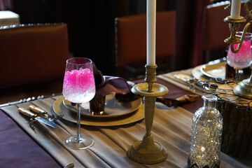 table setting for a dinner