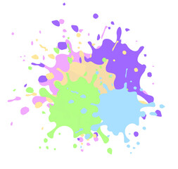 Fototapeta na wymiar Various pastel colors splash. vector illustration