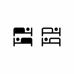 Rest area sleep hotel inn Icon, Logo, and illustration