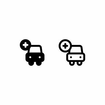 Add car contribution sales Icon, Logo, and illustration