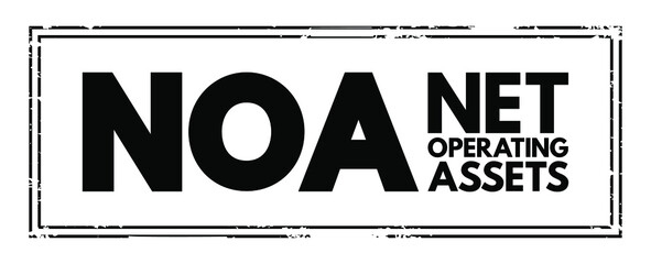 NOA - Net Operating Assets acronym, business concept background