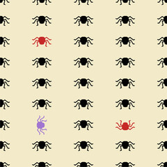 Spider Halloween seamless pattern. Design elements for halloween party poster.