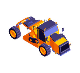 Isometric Dump Truck Composition