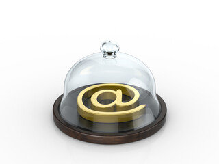 Email symbol under the dome