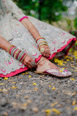 The Hindu Indian Wedding bridal shoes Anklets and Payal Pictures . 