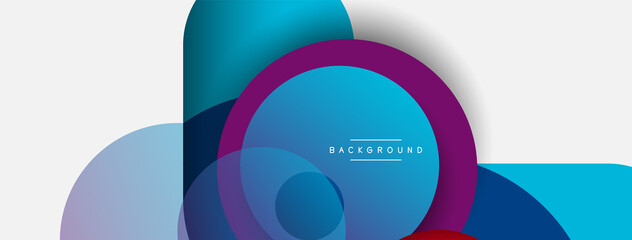 Circle and round shapes abstract background. Vector illustration for wallpaper banner background or landing page