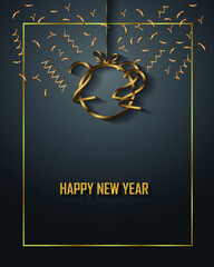 Fototapeta na wymiar 2022 Happy New Year background.