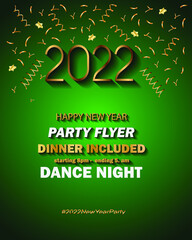 2022 Happy New Year background for your seasonal invitations, festive posters, greetings cards.