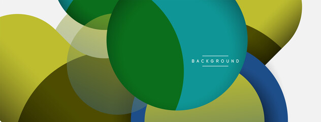 Obraz premium Creative geometric wallpaper. Minimal abstract background. Circles composition vector illustration for wallpaper banner background or landing page