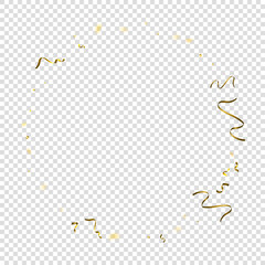 tinsel holiday Gold Foil serpentine ribbon star