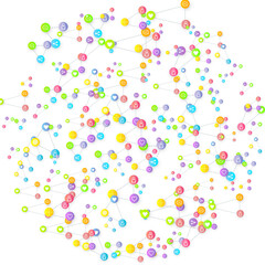 Social media marketing icons internet tags target