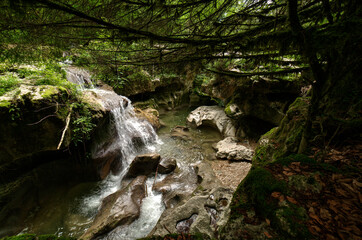 Le Séran dans les gorges de Thrignin à Belmont-Luthézieu, Ain, France
