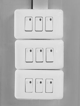 Isolated three gang way light switches  