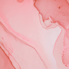 Fototapeta premium Elegant Pink Marble. Abstract Background. Oil Color Print. Acrylic Wall. Spring Fluid Painting. Alcohol Luxury Marble. Delicate Wallpaper. Ink Gradient Effect. Watercolour Liquid Marble.