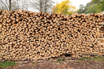 many split wood as firewood