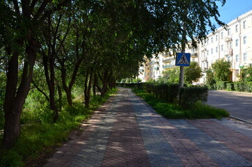 A street with building and road