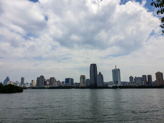 Xiamen Fujian China Chinese landscape city village sea and mountains culture technology architecture