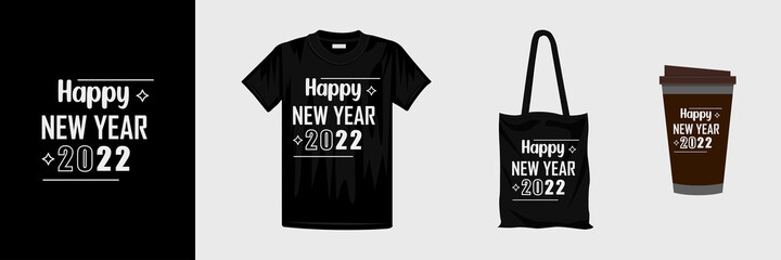 New Year typography Design Template. Good for t-shirt, mug, gift and other printing.