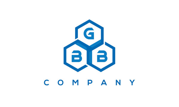 GBB three letters creative polygon hexagon logo