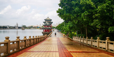 Xiamen Fujian China Chinese landscape city village sea and mountains culture technology architecture