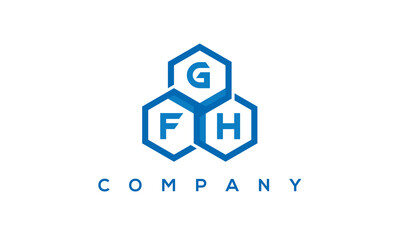 GFH three letters creative polygon hexagon logo