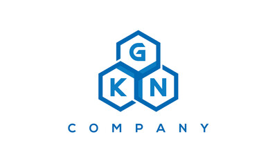 GKN three letters creative polygon hexagon logo
