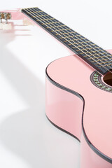 Pink Acoustic Guitar Musical Instrument