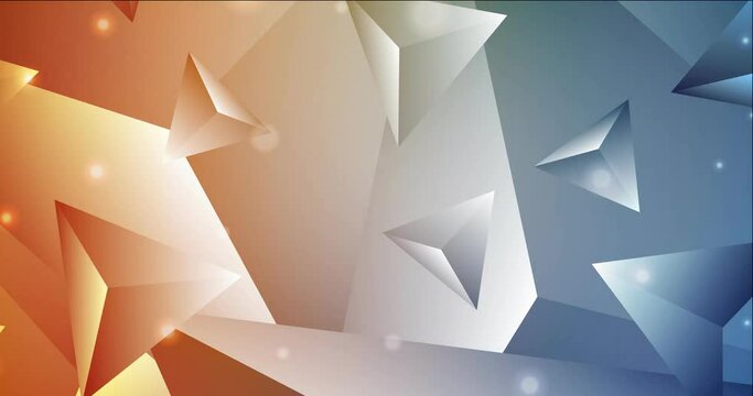 4K looping dark blue, yellow polygonal abstract footage. Abstract holographic concept in motion style. Clip for your commercials. 4096 x 2160, 30 fps. Codec Photo JPEG.
