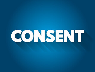 Consent text quote, concept background