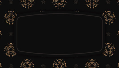 Black background with Indian brown pattern and place under your text