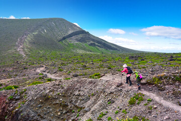 Fototapeta premium 樽前山 親子登山 北海道