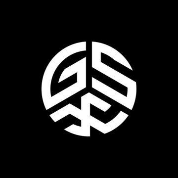 GSX letter logo design on black background. GSX creative initials letter logo concept. GSX letter design. 
