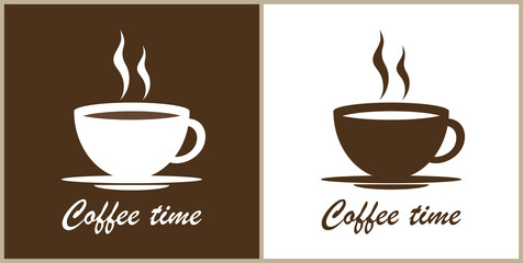 coffee time. coffee cup flat vector illustration