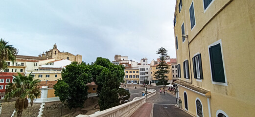 View of the historic center of Mahón. Menorca, Balearic Islands, Spain