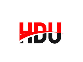 HDU Letter Initial Logo Design Vector Illustration