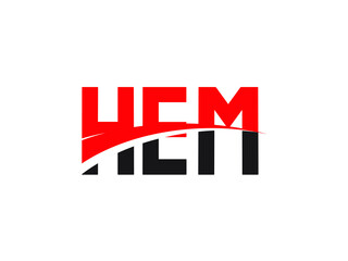 HEM Letter Initial Logo Design Vector Illustration