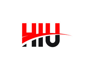 HIU Letter Initial Logo Design Vector Illustration