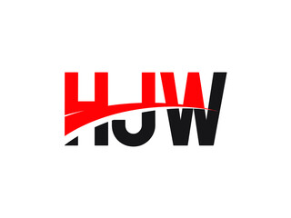HJW Letter Initial Logo Design Vector Illustration