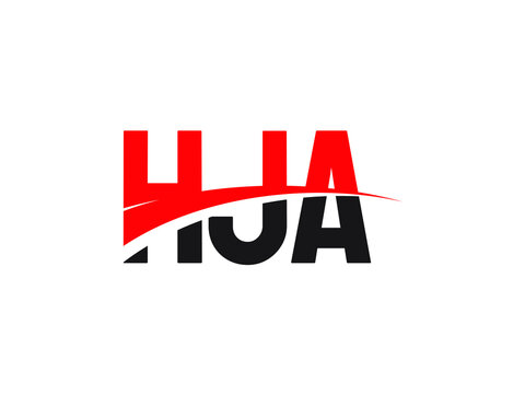 HJA Letter Initial Logo Design Vector Illustration