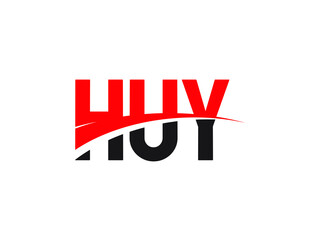 HUY Letter Initial Logo Design Vector Illustration