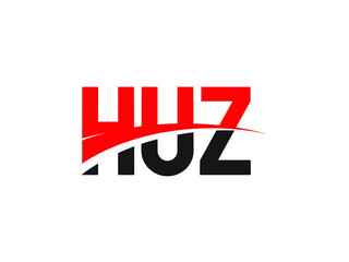 HUZ Letter Initial Logo Design Vector Illustration