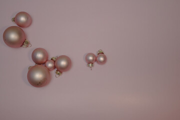 pink balls on a pink background. festive background