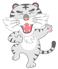 虎　寅　キャラクター　白背景