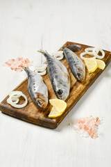 Salted iwashi herring fish marinated in spice