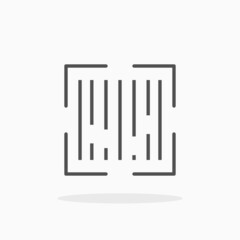 Barcode icon. Outline Style. Editable Stroke and pixel perfect. Vector illustration. Enjoy this icon for your project.