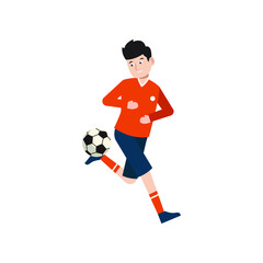 football soccer player character vector illustration design