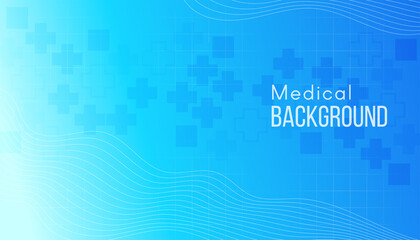 Fototapeta premium modern trendy abstract geometric medical cross shape medicine with line blue medical and science medical innovation concept background