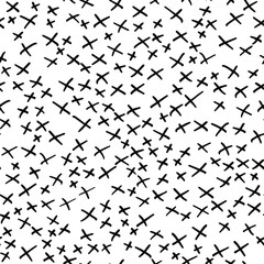 Abstract minimal seamless pattern of chaos Vector illustration