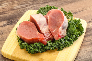 Fresh raw pork tenderloin for roast