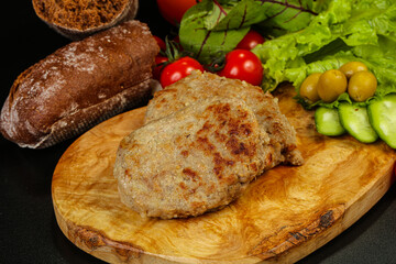 Homemade roasted cutlet minced meat